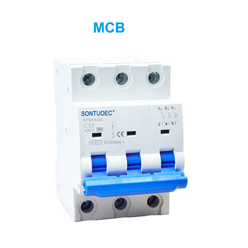 Stm16-63 mini3 ຂະຫນາດນ້ອຍ 6kA 2P 2P 2P 3p 3P 16P 16P 16 40 / 400V MCB