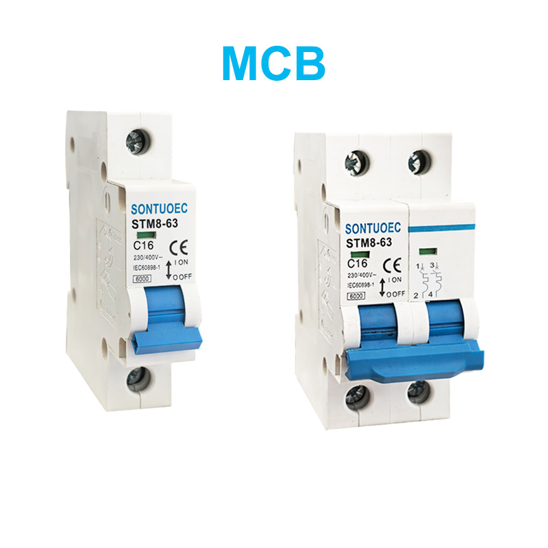 stm8-63 miniture circuit breaker 6ka 1p 2p 2p 3p 3p 4p 16p 16,2 1630 / 400v